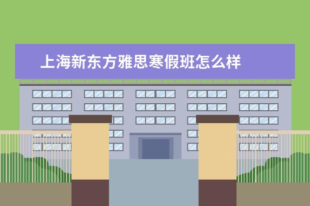 上海新东方雅思寒假班怎么样