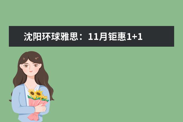 沈阳环球雅思：11月钜惠1+1
