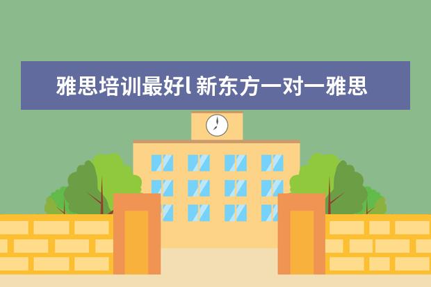 雅思培训最好l 新东方一对一雅思培训好吗?