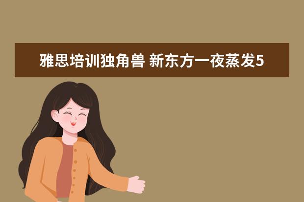 雅思培训独角兽 新东方一夜蒸发500亿,俞敏洪哭了,这只是刚刚开始 - ...