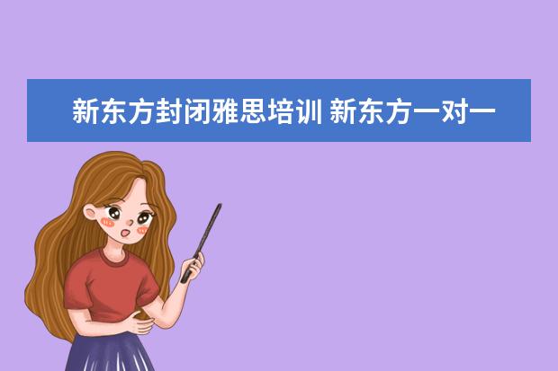 新东方封闭雅思培训 新东方一对一雅思培训好吗?