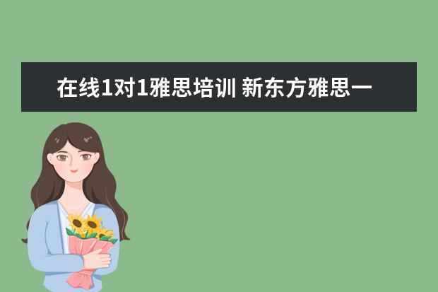 在线1对1雅思培训 新东方雅思一对一一节课收多少钱?